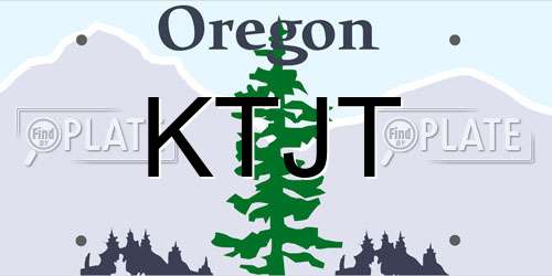 KTJT Oregon License Plate