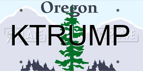 KTRUMP Oregon License Plate
