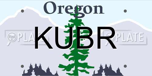KUBR Oregon License Plate