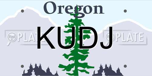 KUDJ Oregon License Plate