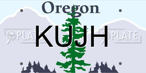 KUJH Oregon License Plate