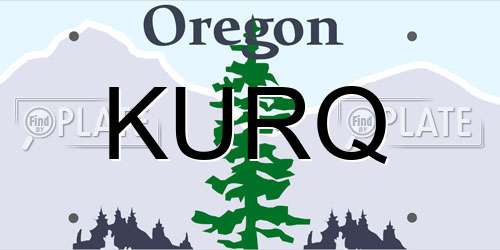 KURQ Oregon License Plate