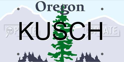 KUSCH Oregon License Plate