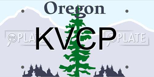 KVCP Oregon License Plate