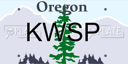 KWSP Oregon License Plate