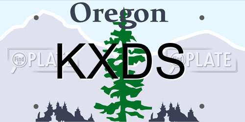 KXDS Oregon License Plate