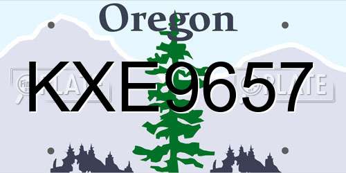 KXE9657 Oregon License Plate