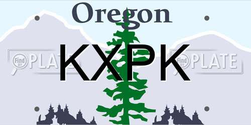 KXPK Oregon License Plate