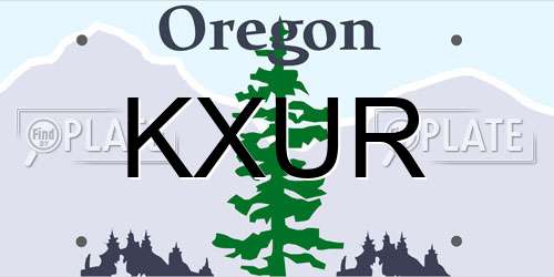 KXUR Oregon License Plate