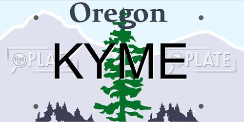 KYME Oregon License Plate