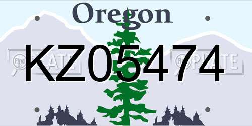 KZ05474 Oregon License Plate