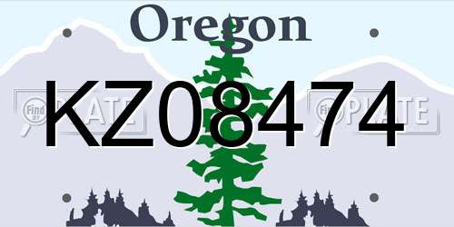 KZ08474 Oregon License Plate