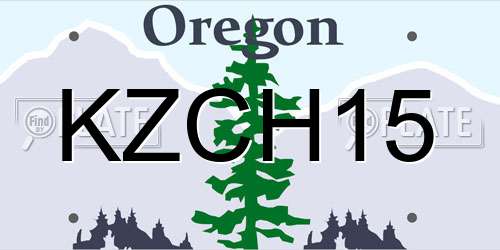 KZCH15 Oregon License Plate