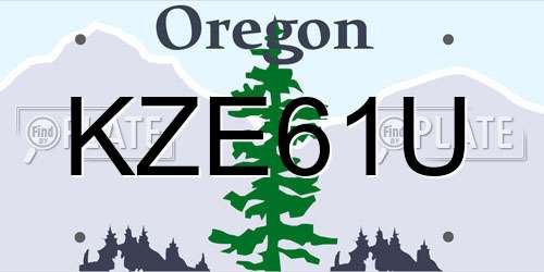KZE61U Oregon License Plate
