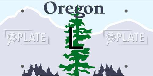 L Oregon License Plate