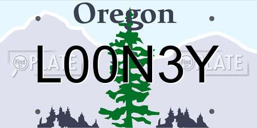 L00N3Y Oregon License Plate