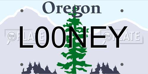 L00NEY Oregon License Plate