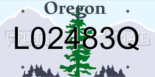 L02483Q Oregon License Plate