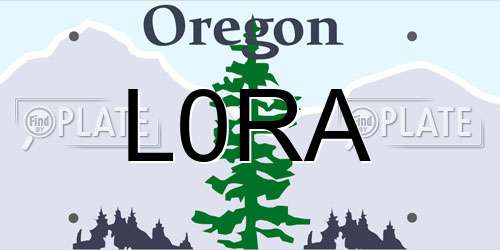 L0RA Oregon License Plate