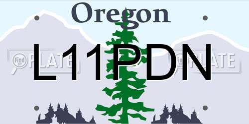 L11PDN Oregon License Plate