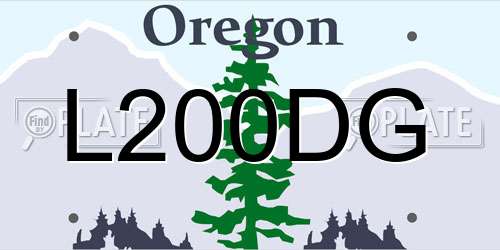 L200DG Oregon License Plate