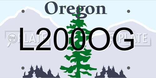 L200OG Oregon License Plate