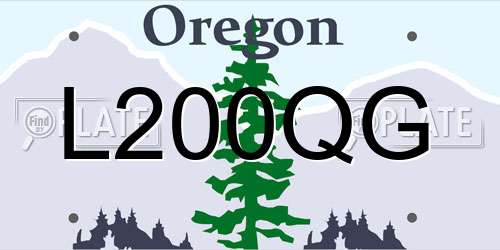 L200QG Oregon License Plate