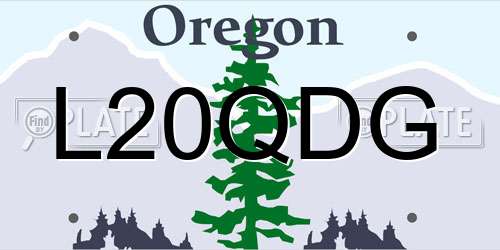 L20QDG Oregon License Plate