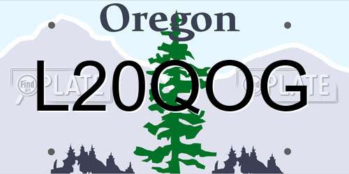 L20QOG Oregon License Plate