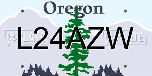 L24AZW Oregon License Plate