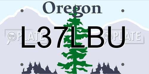 L37LBU Oregon License Plate