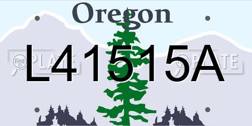 L41515A Oregon License Plate