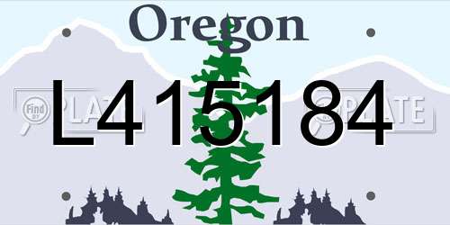L415184 Oregon License Plate