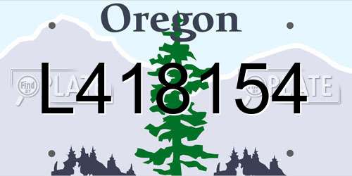 L418154 Oregon License Plate