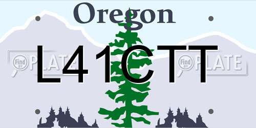 L41CTT Oregon License Plate