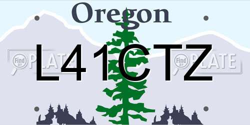 L41CTZ Oregon License Plate
