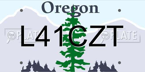 L41CZT Oregon License Plate