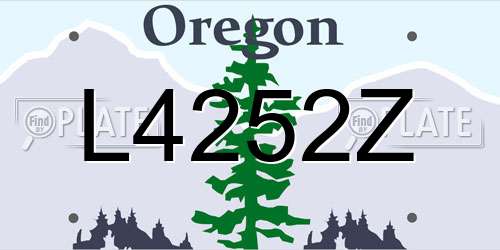 L4252Z Oregon License Plate