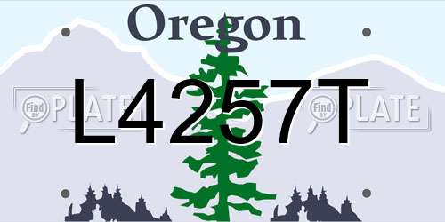 L4257T Oregon License Plate