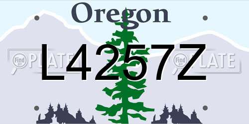 L4257Z Oregon License Plate