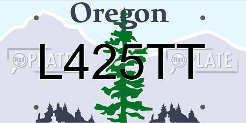 L425TT Oregon License Plate