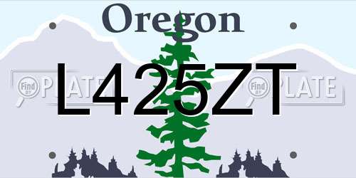 L425ZT Oregon License Plate