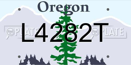 L4282T Oregon License Plate
