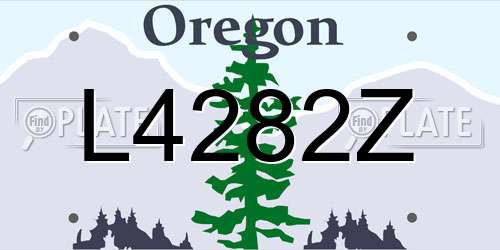 L4282Z Oregon License Plate