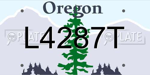 L4287T Oregon License Plate