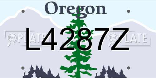 L4287Z Oregon License Plate