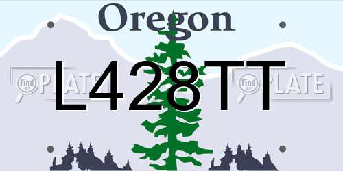 L428TT Oregon License Plate