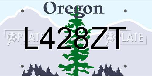 L428ZT Oregon License Plate