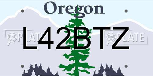 L42BTZ Oregon License Plate