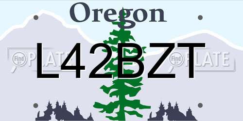 L42BZT Oregon License Plate